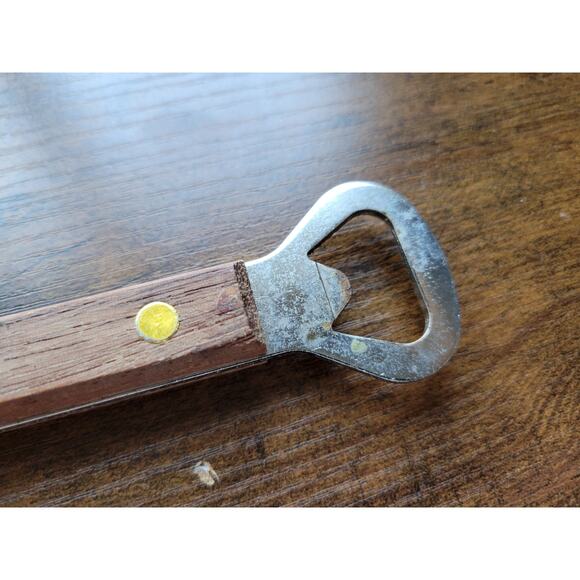 Vintage Mid-Century Can/Bottle Opener w/Wood Handle - Picture 6 of 7